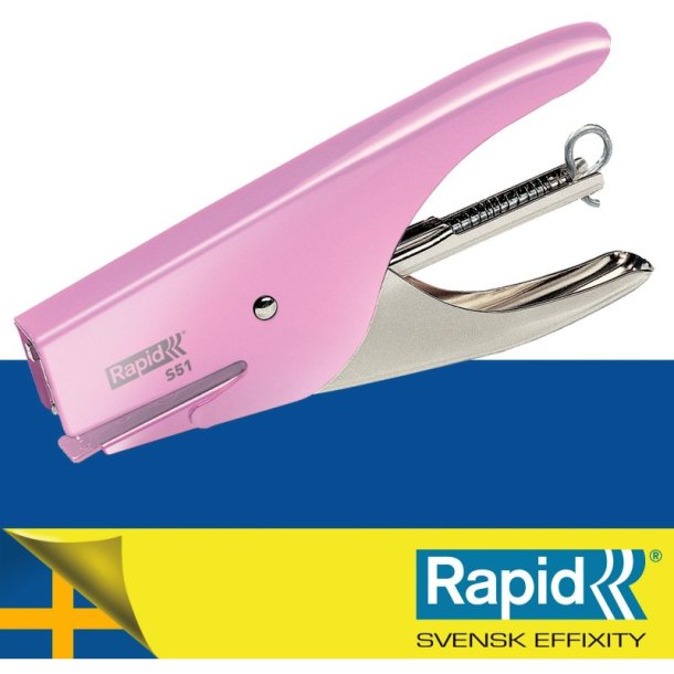 Rapid Hftetang Retro S51 i pink - til 15 ark