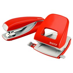 Leitz Hulapparat - 5008 - 2 huller - op til 30 ark - lys rd