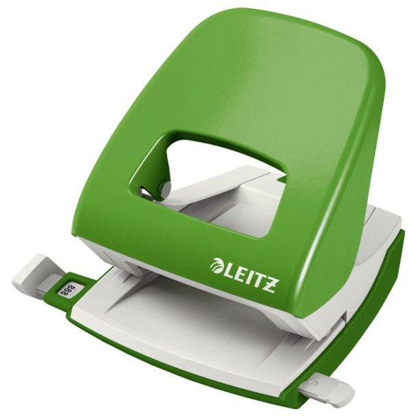 Leitz Hulapparat - 5008 - 2 huller - 30 ark - lys grn