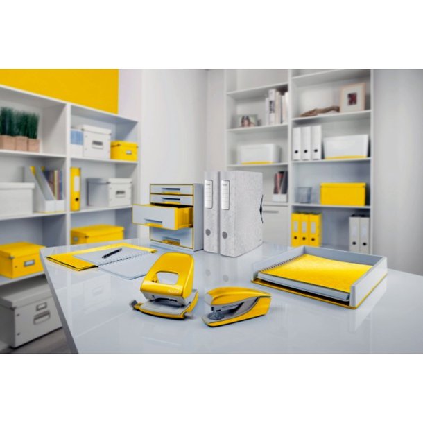 Leitz Hulapparat - 5008 - 2 huller - WOW - op til 30 ark - gul