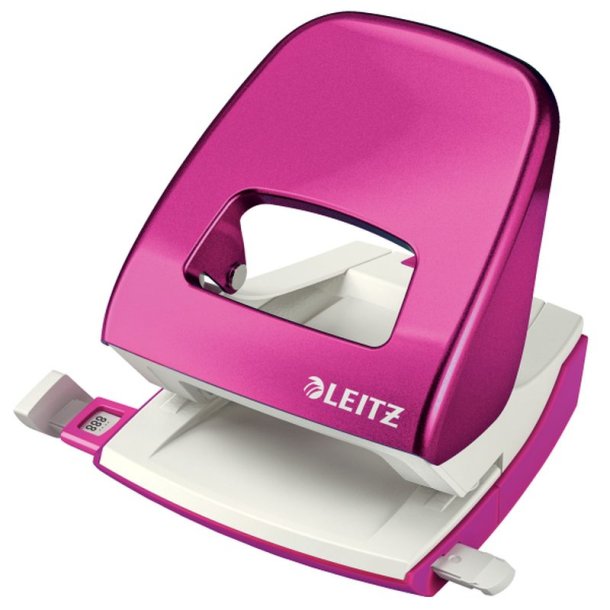 Leitz Hulapparat - 5008 - 2 huller - WOW - op til 30 ark - pink