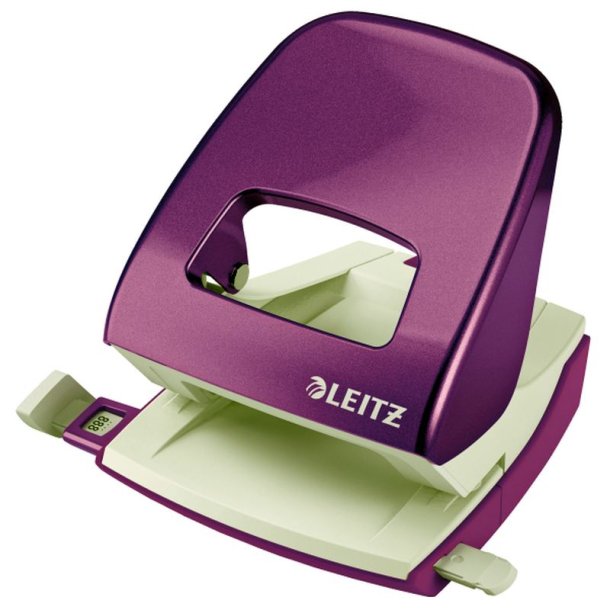 Leitz Hulapparat - 5008 - 2 huller - WOW - op til 30 ark - lilla