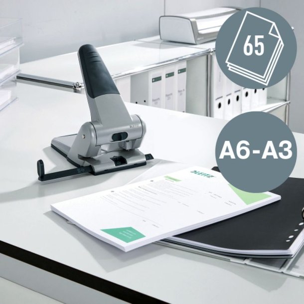 Leitz Hulapparat - 5180 - 2 huller - op til 65 ark - slv