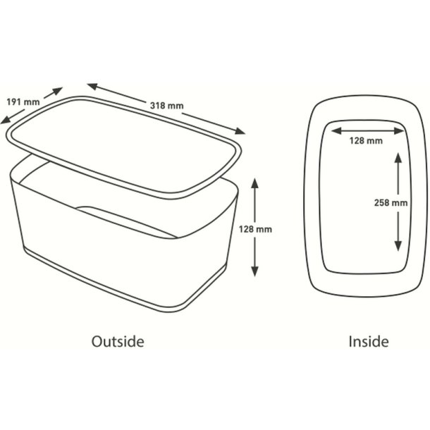 Leitz Opbevaringsboks - MyBox -Large - hvid/bl