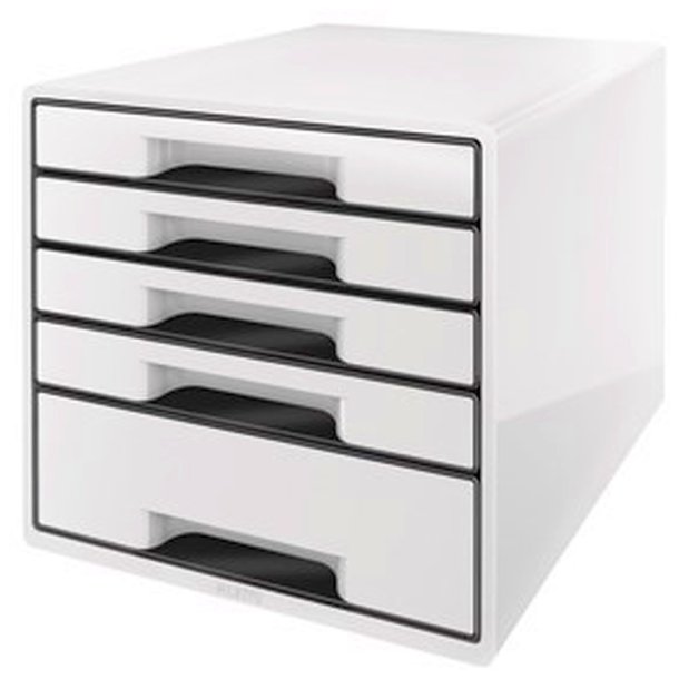 Leitz Desk - Cube - 5-skuffer - hvid