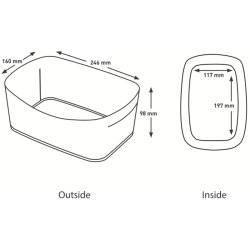 Leitz Opbevaringsbakke - MyBox - hvid/gr