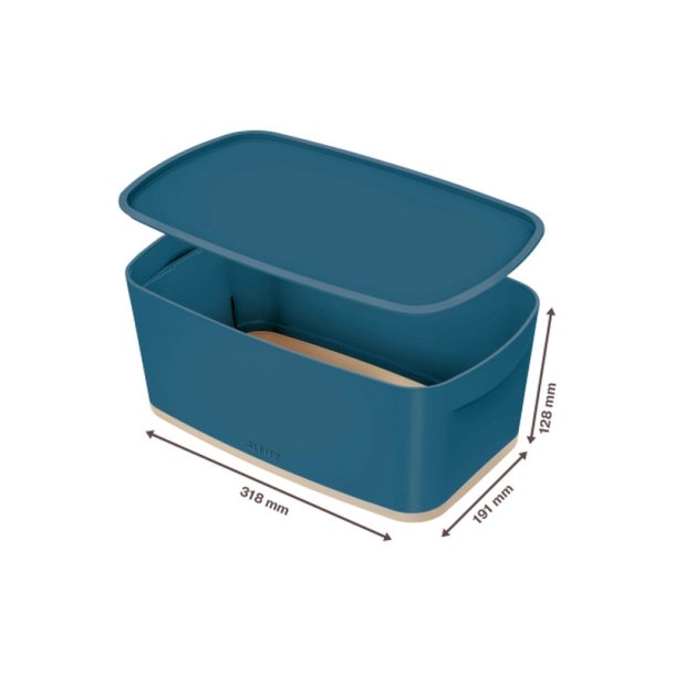 Leitz Opbevaringsboks - MyBox - Small - med lg - Cosy - bl