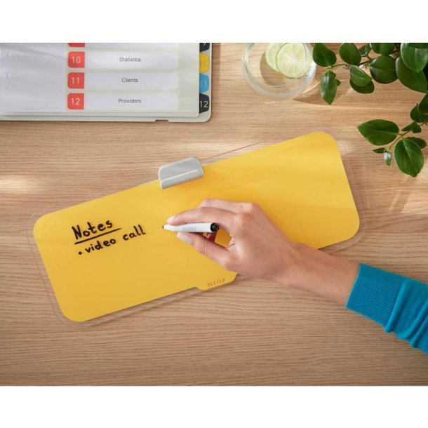 Leitz Glas - skrivebordsblok - Cosy - gul