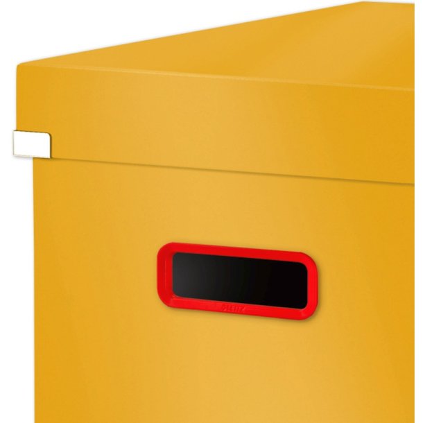 Leitz opbevaringsboks med lg - Click &amp; Store Cosy - Premium karton - S - 320x310x360mm - varm gul