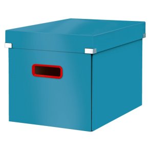 Leitz opbevaringsboks med lg - Click & Store Cosy - Premium karton - S - 320x310x360mm - rolig bl