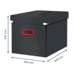 Leitz opbevaringsboks med lg - Click &amp; Store Cosy - stor - 320x310x360mm - fljlsgr