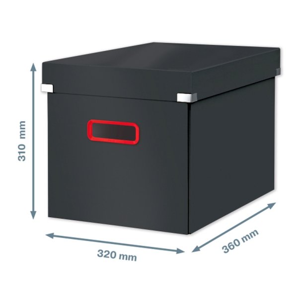 Leitz opbevaringsboks med lg - Click &amp; Store Cosy - stor - 320x310x360mm - fljlsgr