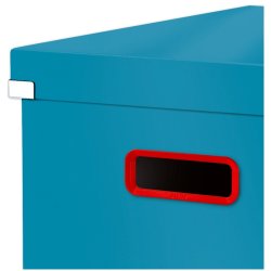 Leitz opbevaringsboks med lg - Click &amp; Store Cosy - Premium karton - M - 281x200x370mm - rolig bl