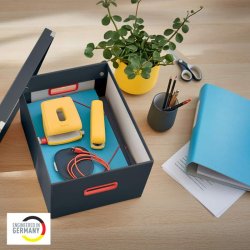 Leitz opbevaringsboks med lg - Click &amp; Store Cosy - medium - 281x200x370mm - fljlsgr