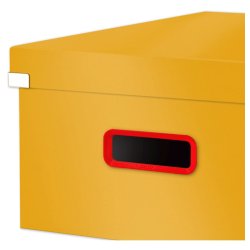 Leitz opbevaringsboks med lg - Click &amp; Store Cosy - Premium karton - S - 369x200x482mm - varm gul