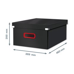 Leitz opbevaringsboks med lg - Click &amp; Store Cosy - stor - 369x200x482mm - fljlsgr