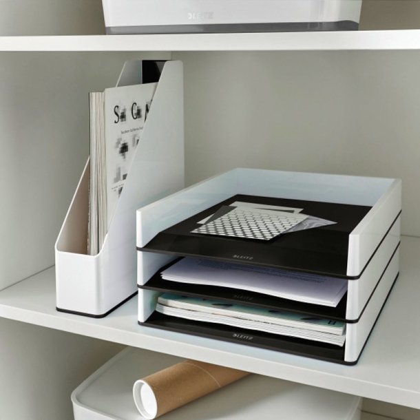 Leitz Tidsskriftsamler - WOW - Dual - hvid/sort