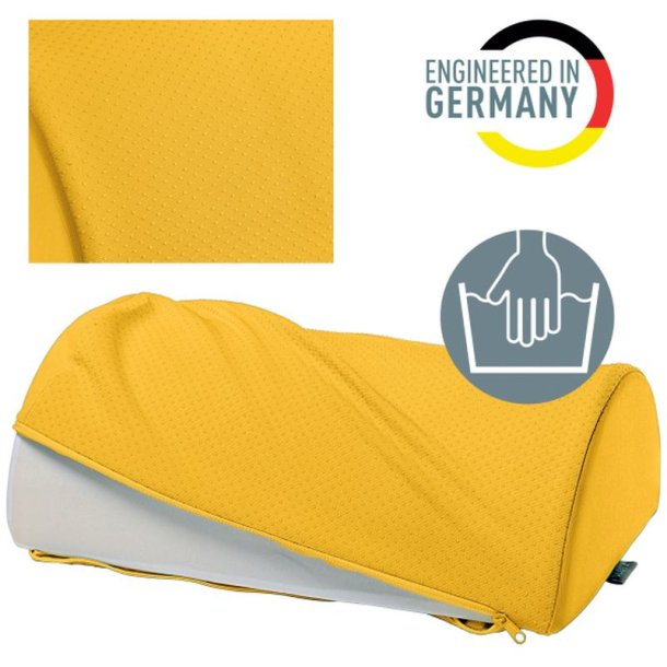 Leitz Fodsttte - Ergo Cosy - bld kerne/stofbetrk - dobbelt funktion - 260x140x405mm - varm gul