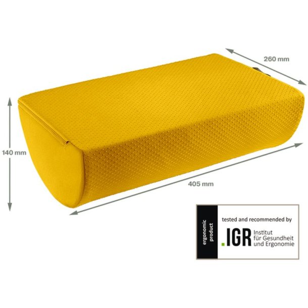 Leitz Fodsttte - Ergo Cosy - bld kerne/stofbetrk - dobbelt funktion - 260x140x405mm - varm gul