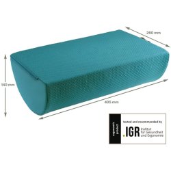 Leitz Fodsttte - Ergo Cosy - bld kerne/stofbetrk - dobbelt funktion - 260x140x405mm - rolig bl