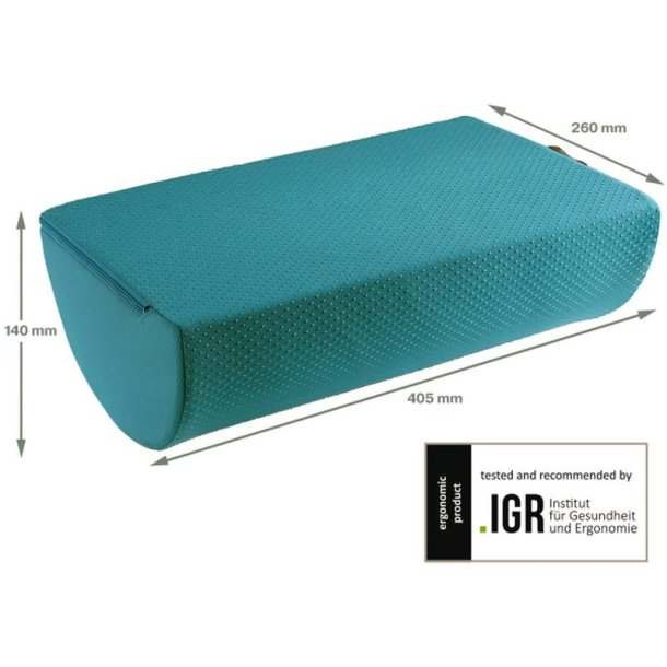 Leitz Fodsttte - Ergo Cosy - bld kerne/stofbetrk - dobbelt funktion - 260x140x405mm - rolig bl