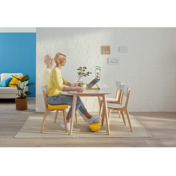 Leitz Fodsttte - Ergo Cosy - bld kerne/stofbetrk - dobbelt funktion - 260x140x405mm - rolig bl