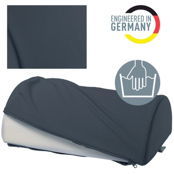 Leitz Fodsttte - Ergo Cosy - bld kerne/stofbetrk - dobbelt funktion - 260x140x405mm - fljlsgr