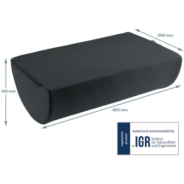 Leitz Fodsttte - Ergo Cosy - bld kerne/stofbetrk - dobbelt funktion - 260x140x405mm - fljlsgr