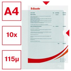 Esselte A4 Omslag - 105my - PP - prget - 10 stk.
