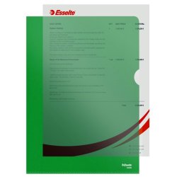 Esselte A4 Omslag - 105my - PP - prget - grn - 100 stk.