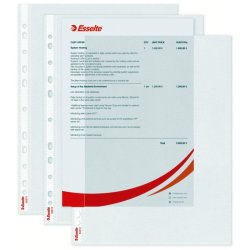 Esselte plastlommer A4 - 85my - 30% recycled - 100 stk.