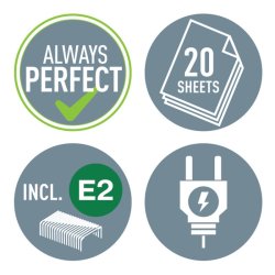 Leitz Hftemaskine - 5533 - elektrisk - hfter op til 20 ark - sort