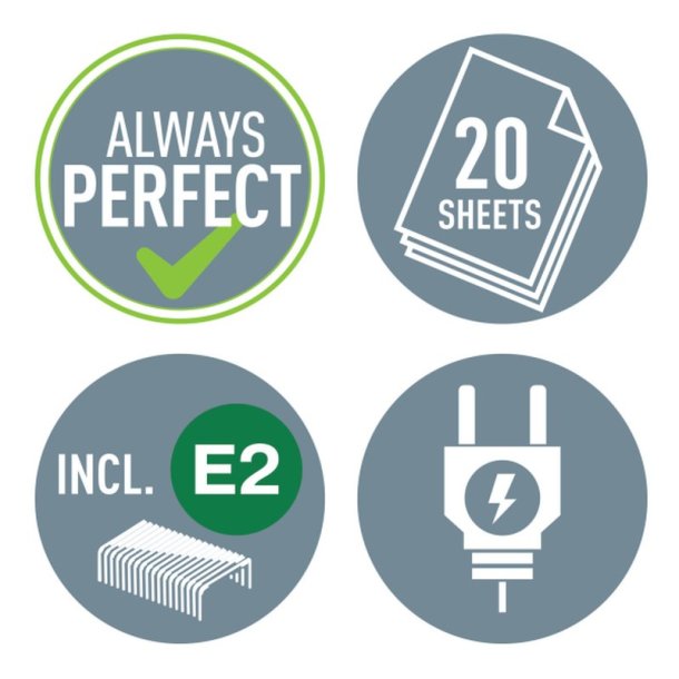 Leitz Hftemaskine - 5533 - elektrisk - hfter op til 20 ark - sort