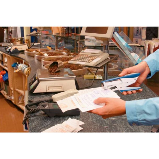 Leitz Hftetang 5545 i metallic bl/slv - til 15 ark