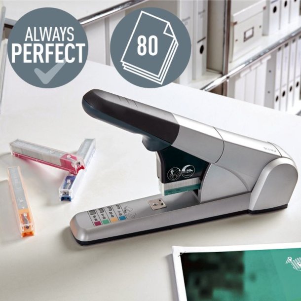 Leitz Hftemaskine - 5551 - HD - hfter op til 80 ark - slv