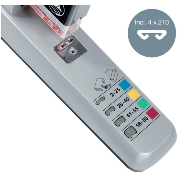 Leitz Hftemaskine - 5551 - HD - hfter op til 80 ark - slv