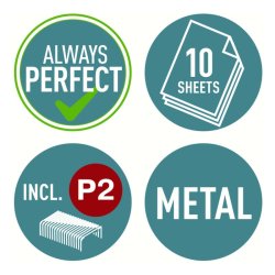 Leitz Hftemaskine + hulapparat - Mini - WOW - hvid