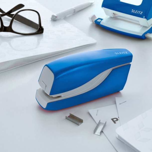 Leitz Hftemaskine - WOW - batteri - hfter op til 10 ark - bl