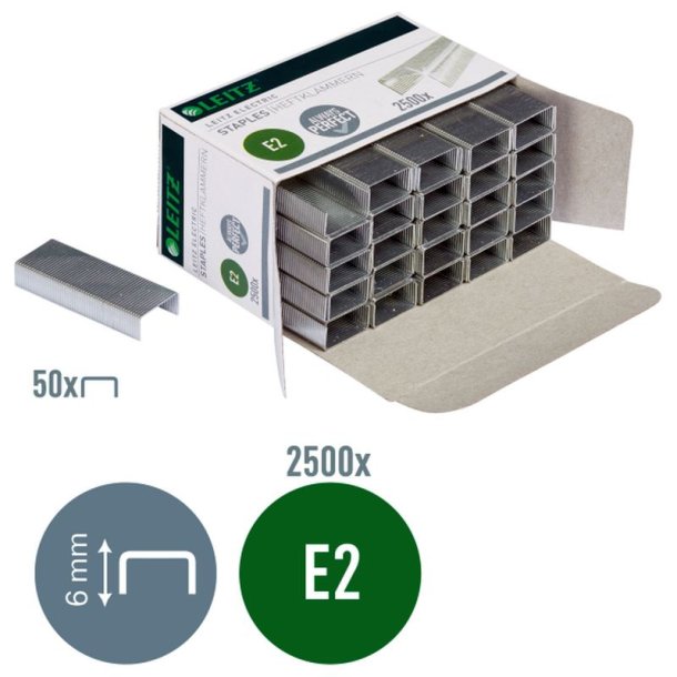 Leitz Hfteklammer - 24/6 - E3 - hfter op til 20 ark - 2500 stk.