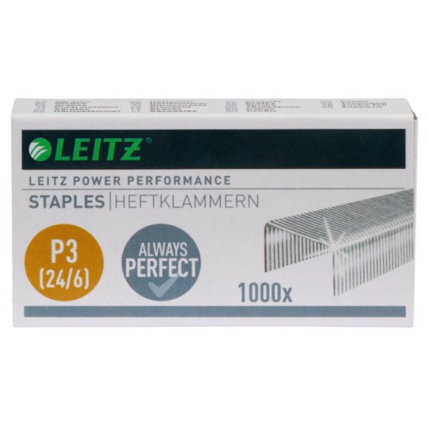 Leitz Hfteklammer Power Performance P3 24/6 - hfter op til 30 ark - 1000 stk.