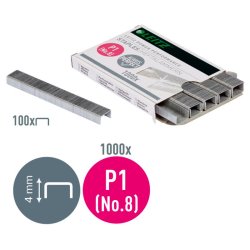 Leitz Hfteklammer - No - 8 - P1 - hfter op til 15 ark - 1000 stk.