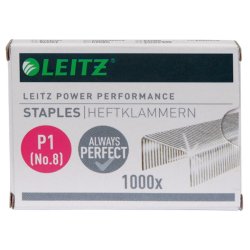 Leitz Hfteklammer - No - 8 - P1 - hfter op til 15 ark - 1000 stk.