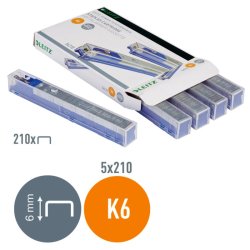 Leitz Hftekassette - 26/6 - K6 - hfter op til 25 ark - 5x210 stk.