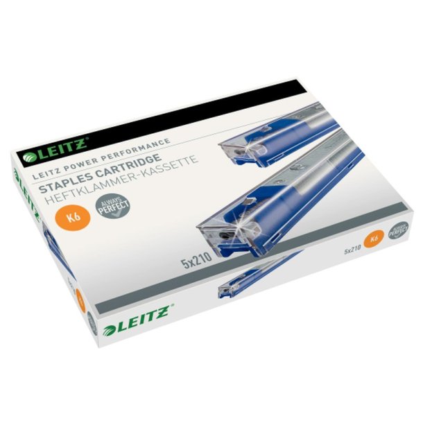 Leitz Hftekassette - 26/6 - K6 - hfter op til 25 ark - 5x210 stk.