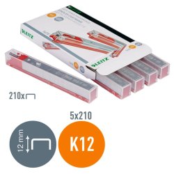 Leitz Hftekassette - 26/12 - K12 - hfter op til 80 ark - 5x210 stk.