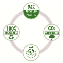 Leitz NeXXt hftemaskine i sort - til 30 ark - af Recycled plast