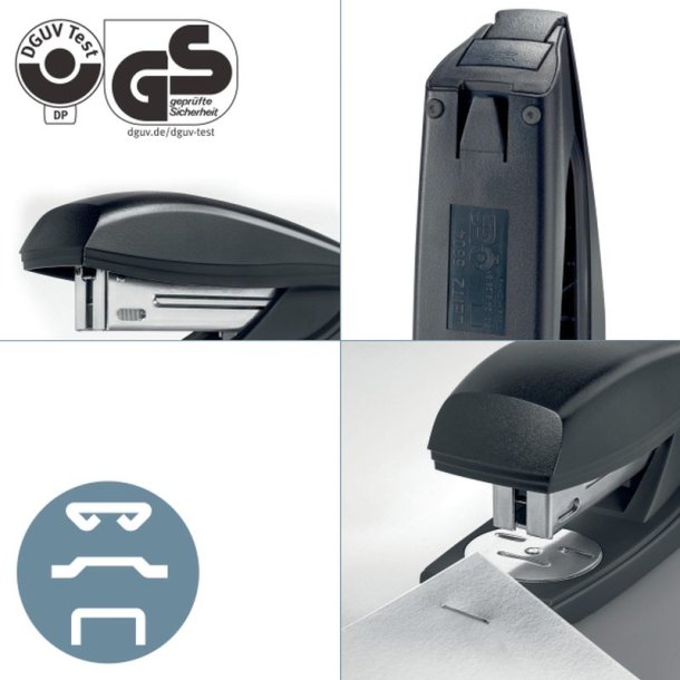 Leitz NeXXt hftemaskine i sort - til 30 ark - af Recycled plast