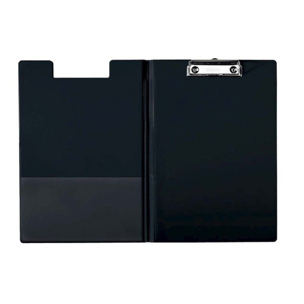 Esselte A4 Clipboard - med forside - Skriveplade i svejset plastic - 200 ark - lomme - sort