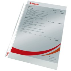 Esselte plastlommer A4 - 55my - glasklar - 100 stk.