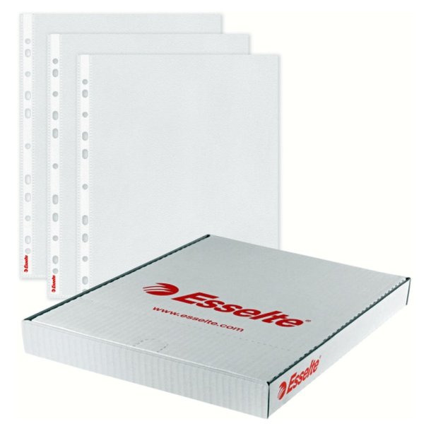 Esselte plastlommer A4 - 55my - glasklar - 100 stk.